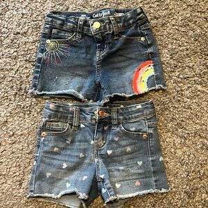 2 xtra small (size 4 ) little girls Jean shorts